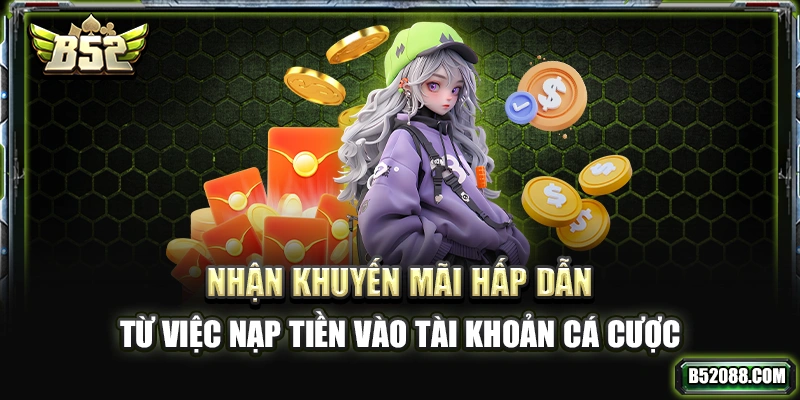 Nhận khuyến mãi hấp dẫn từ việc nạp tiền vào tài khoản cá cược